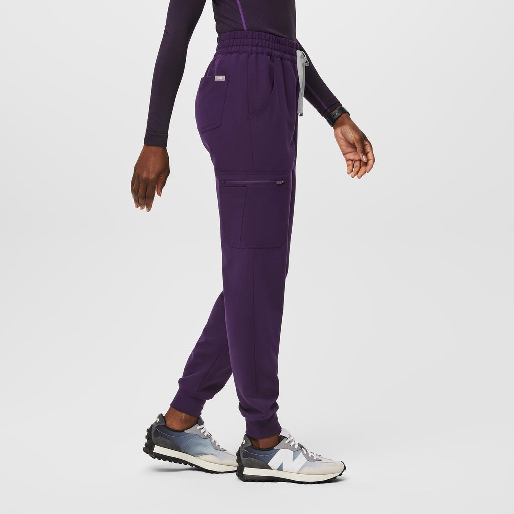 women's Purple Jam High Waisted Uman Relaxed Jogger Scrub Pants