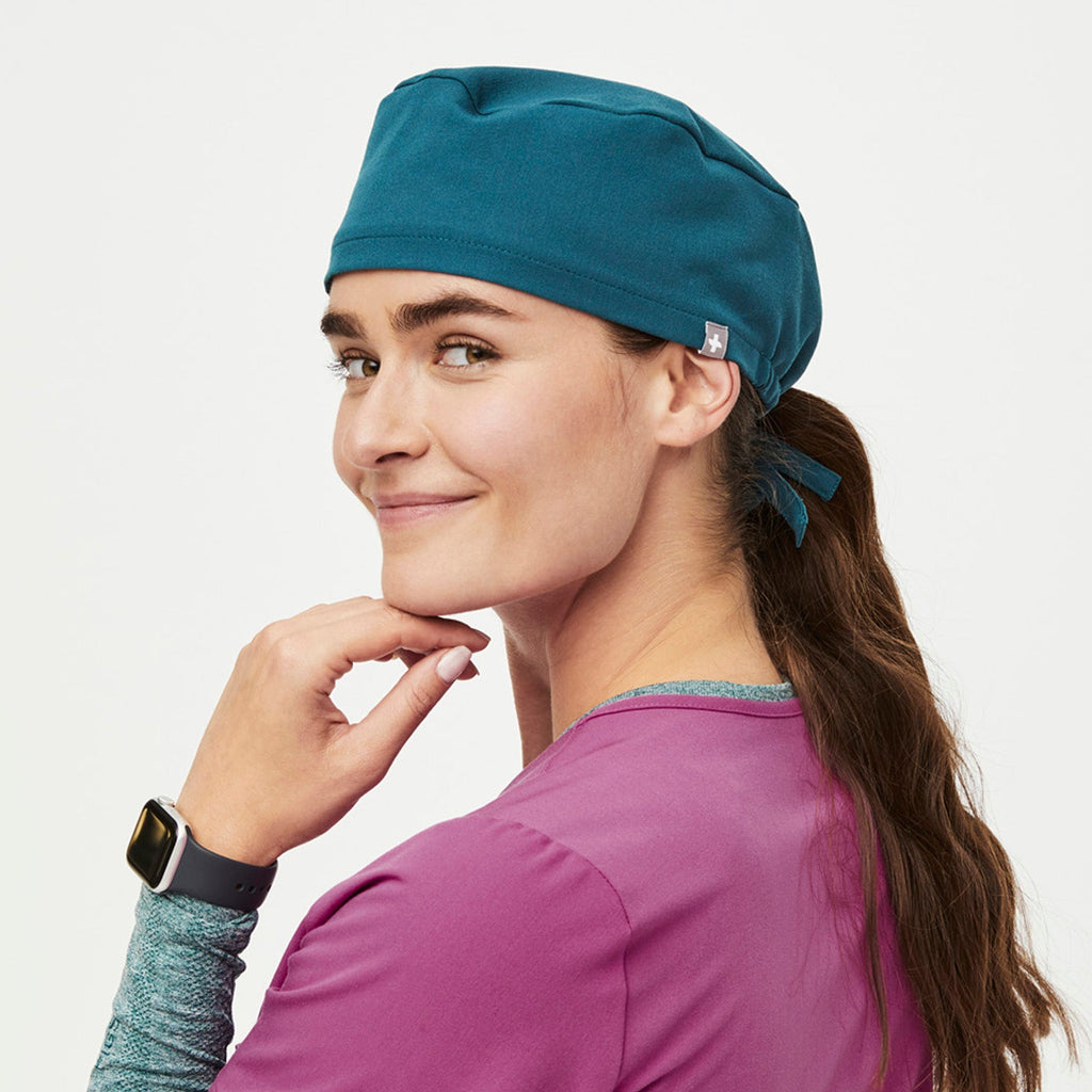 Caribbean Blue Modern Classic Scrub Cap O/S / Caribbean Blue FIGS