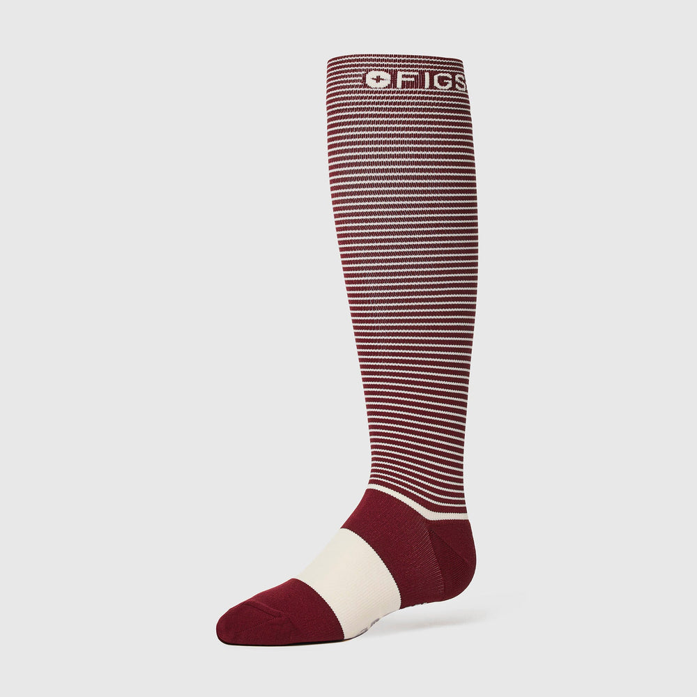 Double Stripe/Burgundy