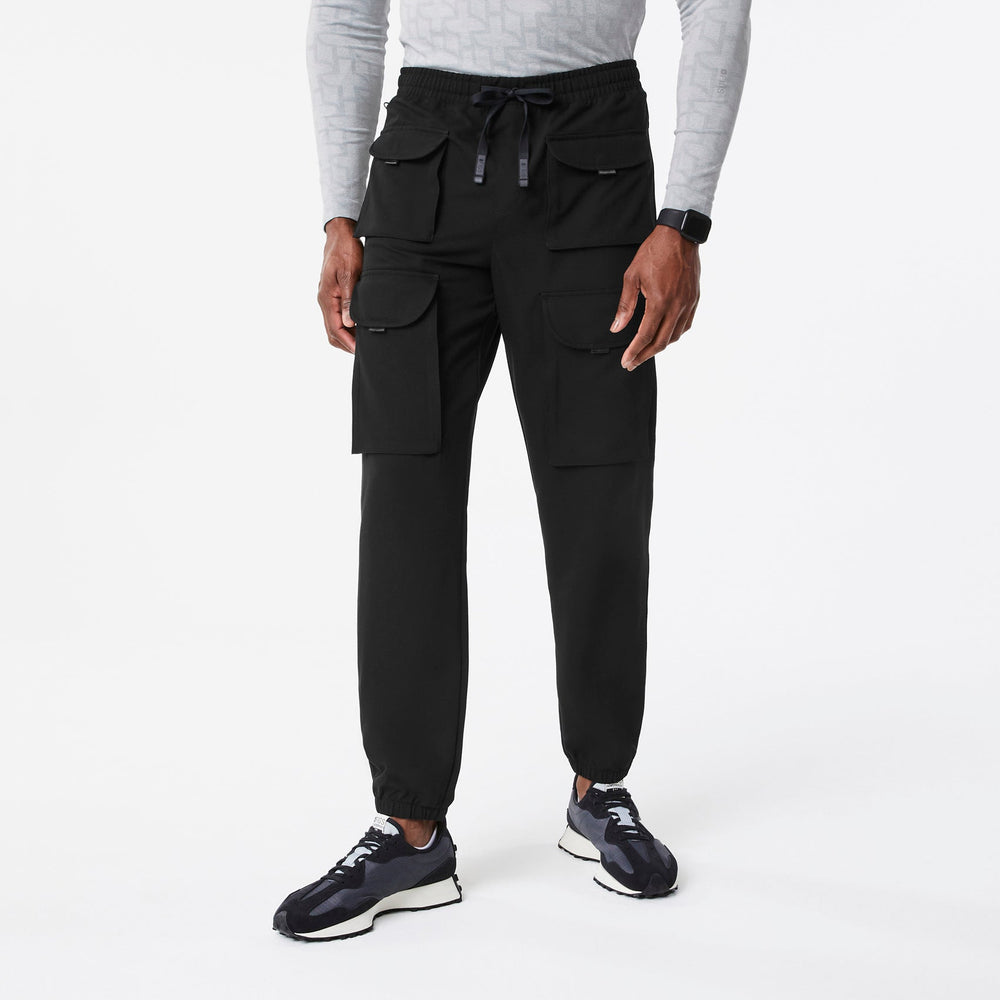 men's Black Dresden - Short Jogger Scrub Pants