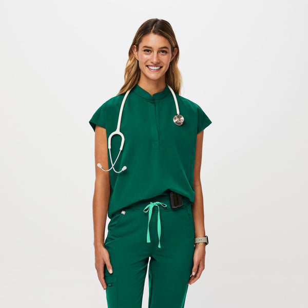 women's Hunter Green Rafaela - Oversized Scrub Top‚Ñ¢