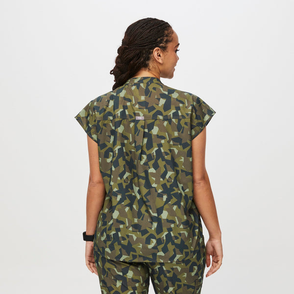 women's Camo Martini Olive Blake Relaxed FREEx™  - Scrub Top