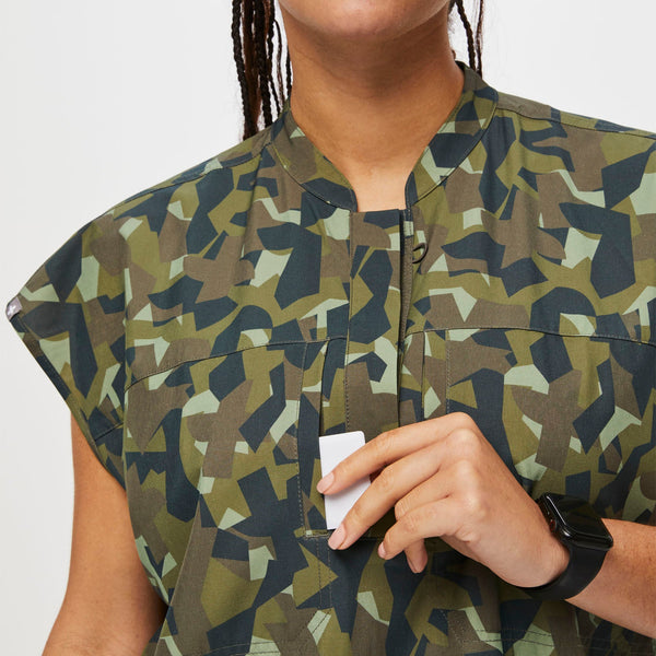 women's Camo Martini Olive Blake Relaxed FREEx™  - Scrub Top