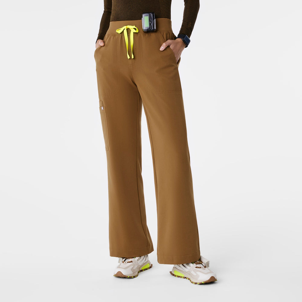 women's Earth High Waisted Isabel Wide Leg - Tall Scrub Pant