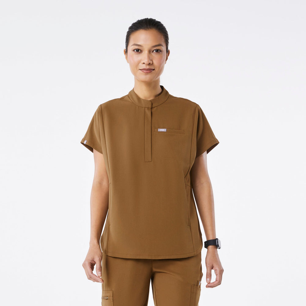 women's Earth Montex - Mock Neck Scrub Top