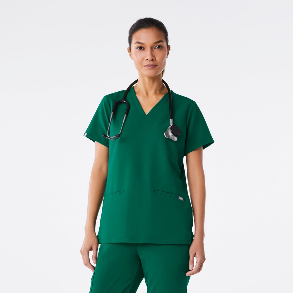 women's Hunter Green Casma - Three-Pocket Scrub Top‚Ñ¢