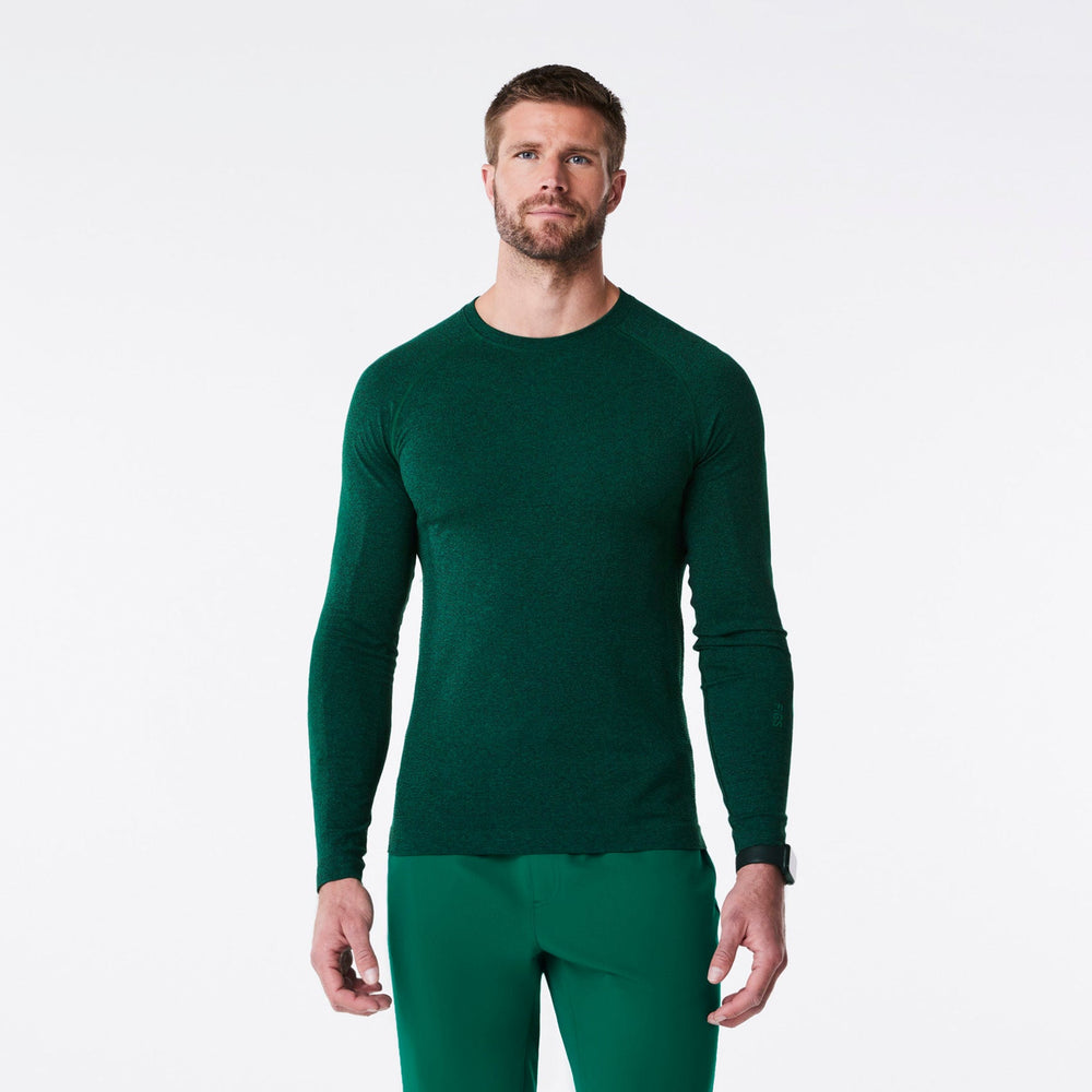 men's Hunter Green Makato Seamless - Longsleeve Underscrub