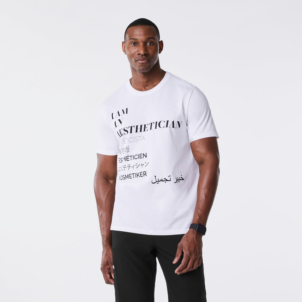 men's White Aesthetician Supersoft - Shortsleeve Underscrub