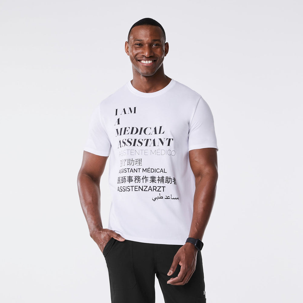 men's White Medical Assistant Supersoft - Shortsleeve Underscrub