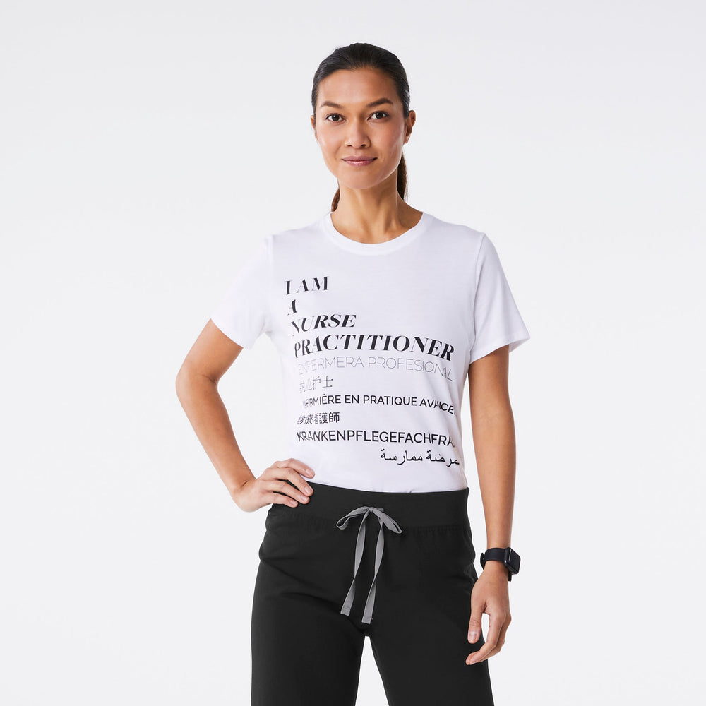 women's White Nurse Practitioner Supersoft - Shortsleeve Underscrub