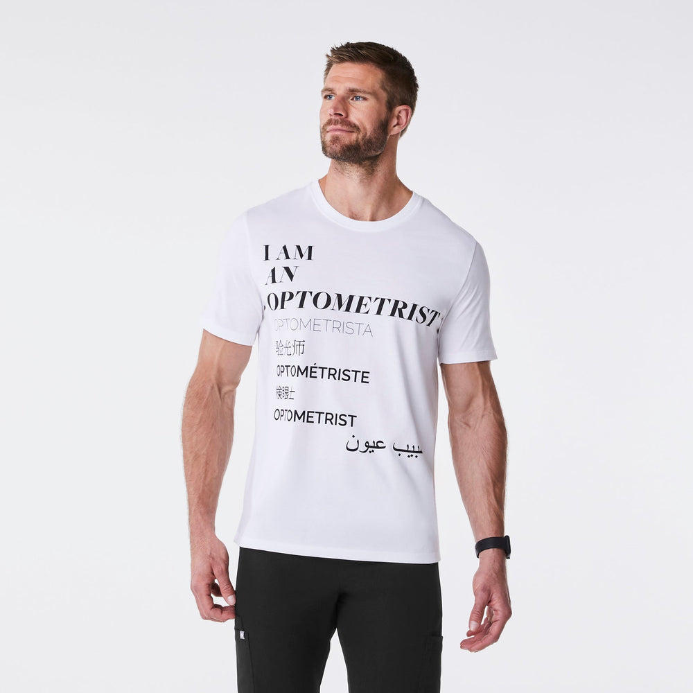 men's White Optometrist Supersoft - Shortsleeve Underscrub