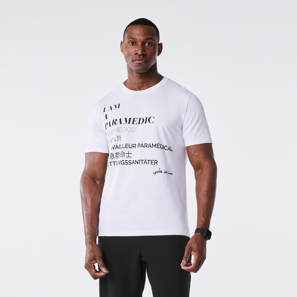 men's White Paramedic Supersoft - Shortsleeve Underscrub