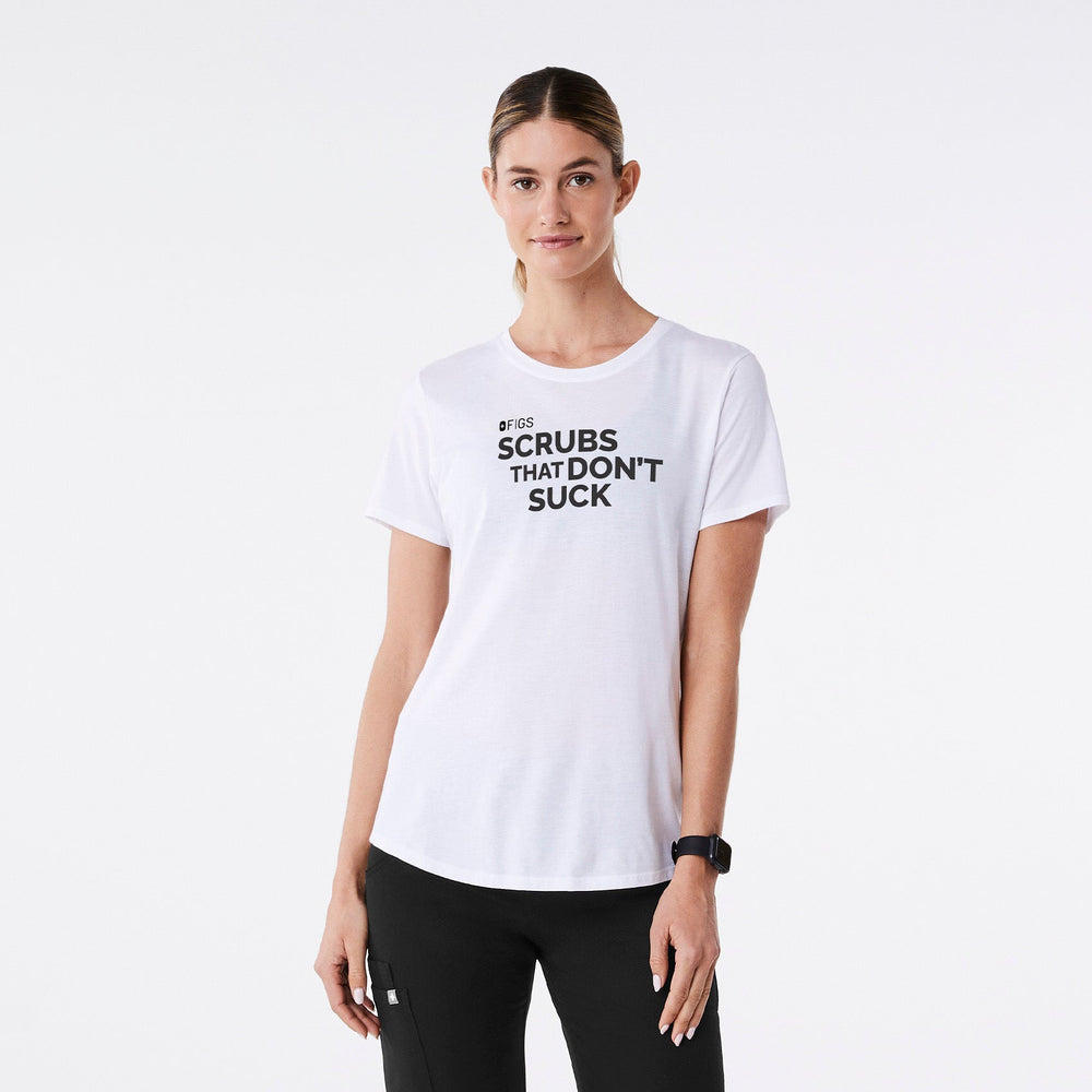 Unisex White Scrubs That Don't Suck - Shortsleeve Underscrub