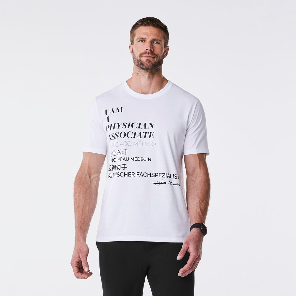 men's White Physician Associate Supersoft - Shortsleeve Underscrub