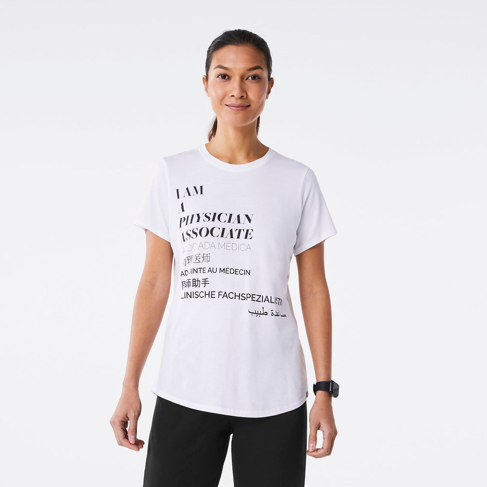 women's White Physician Associate Supersoft - Shortsleeve Underscrub