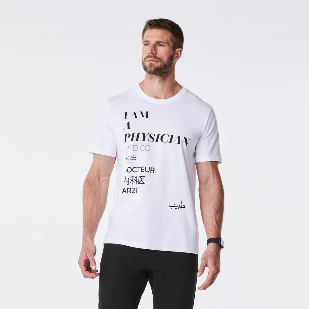 men's White Physician Supersoft - Shortsleeve Underscrub