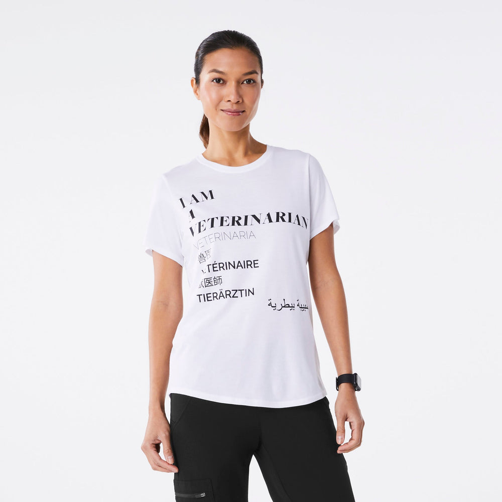 women's White Veterinarian Supersoft - Shortsleeve Underscrub