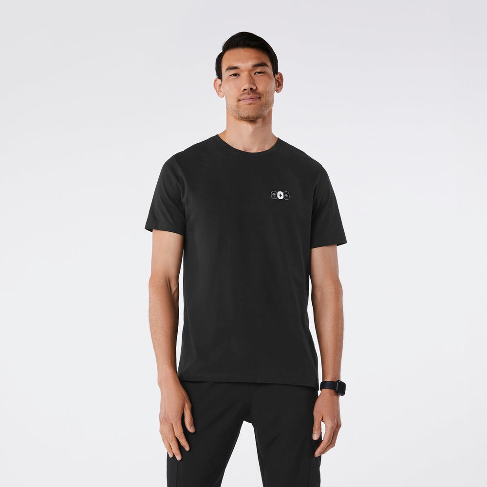 men's Black Tri Window - Supersoft Shortsleeve Underscrub