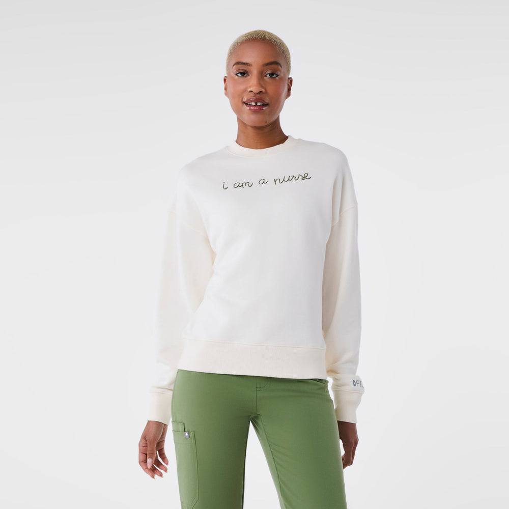unisex Cream FIGS | Lingua Franca I Am A Nurse - Sweatshirt