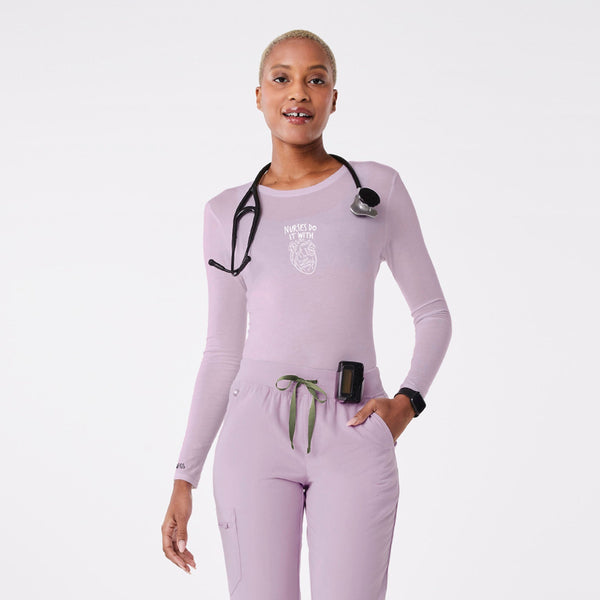 women's Lavender Haze Nurses Heart Supersoft - Longsleeve Underscrub