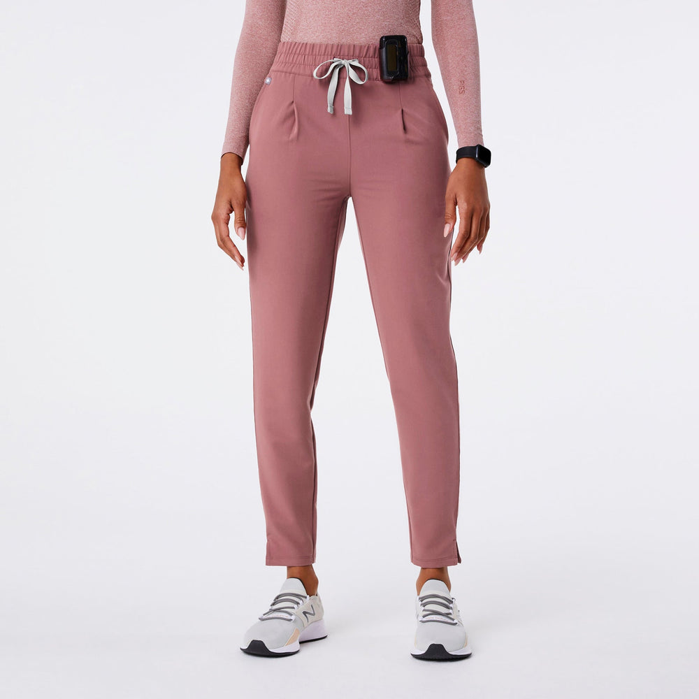 women's Mauve High Waisted Lille Tapered - Scrub Pant