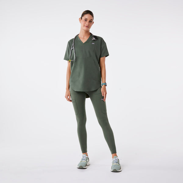 women's Moss Halle Shortsleeve V-Neck Tunic - Scrub Top