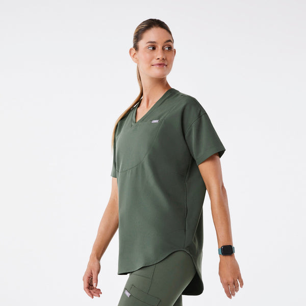 women's Moss Halle Shortsleeve V-Neck Tunic - Scrub Top