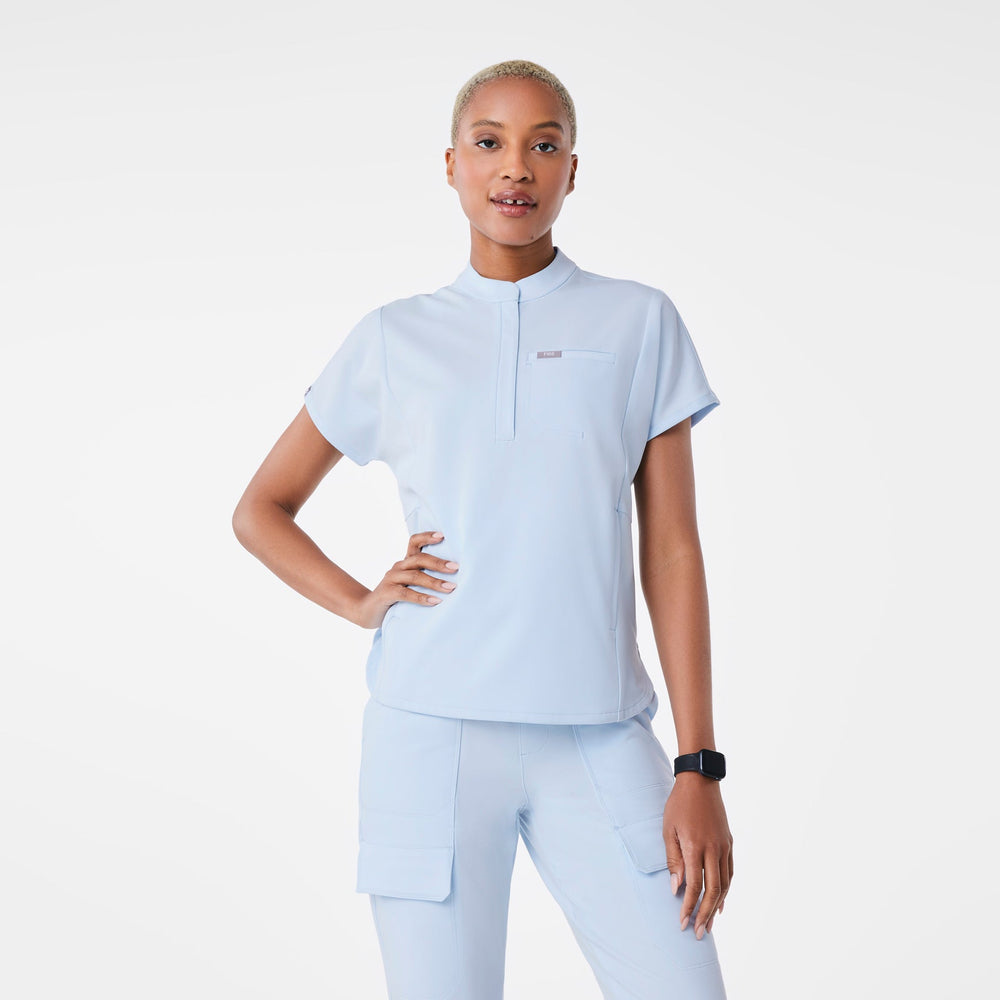 women's Open Skies Montex - Mock Neck Scrub Top