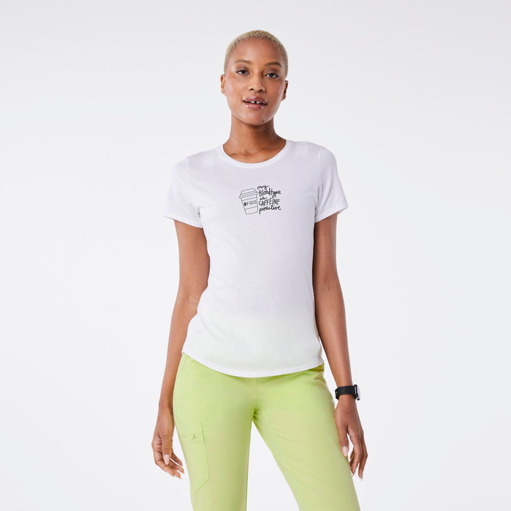 women's White Blood Type Supersoft - Shortsleeve Underscrub