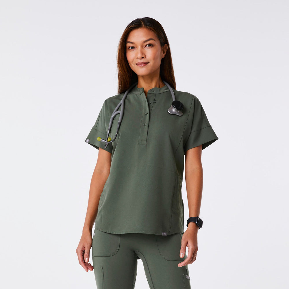 women's Moss Manila - Oversized Scrub Top