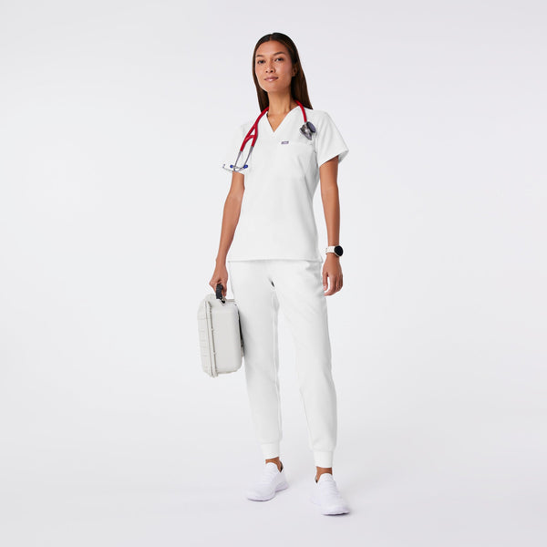 women's Optic White Catarina - One-Pocket Scrub Top‚Ñ¢