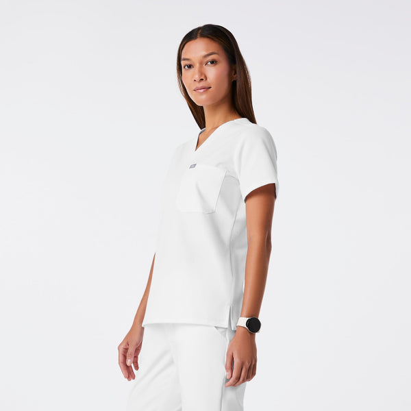 women's Optic White Catarina - One-Pocket Scrub Top‚Ñ¢