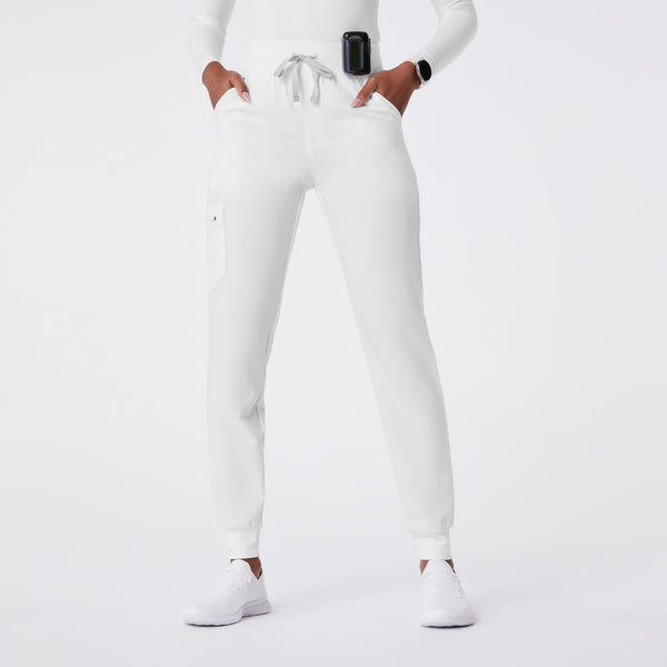 women's Optic White High Waisted Zamora - Jogger Scrub Pant‚Ñ¢