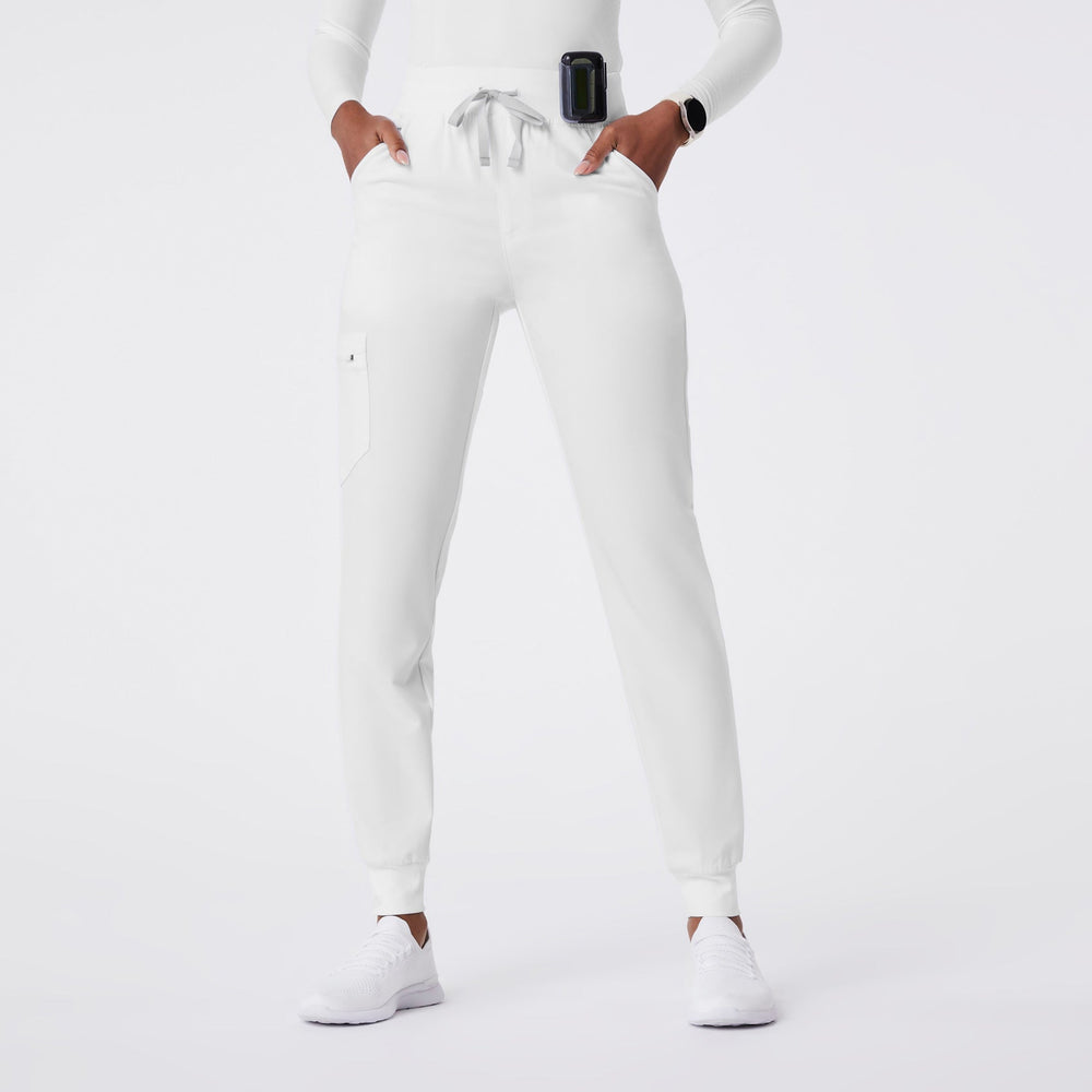 women's Optic White High Waisted Zamora - Tall Jogger Scrub Pant‚Ñ¢