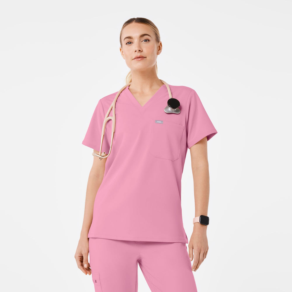 women's Chalk Pink Catarina - One-Pocket Scrub Top™