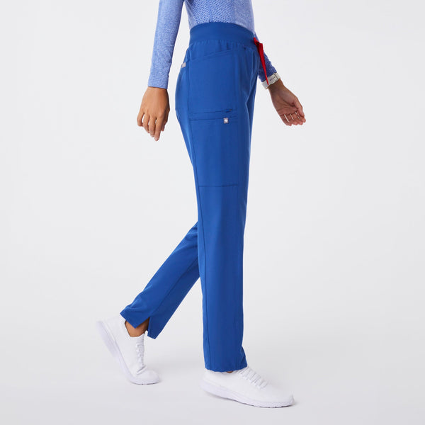 women's Winning Blue Mayfair High Waisted - Petite Skinny Tapered Scrub Pant