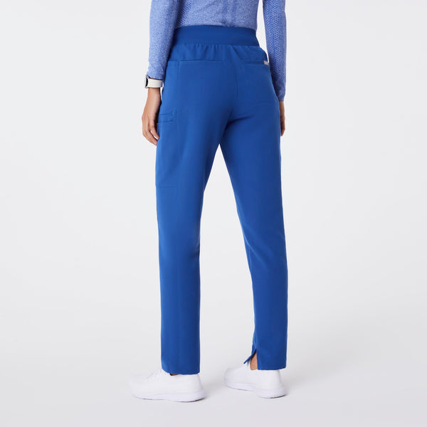 women's Winning Blue Mayfair High Waisted - Petite Skinny Tapered Scrub Pant