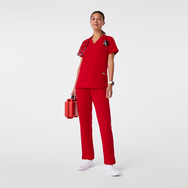 women's Winning Red Casma - Three-Pocket Scrub Top‚Ñ¢