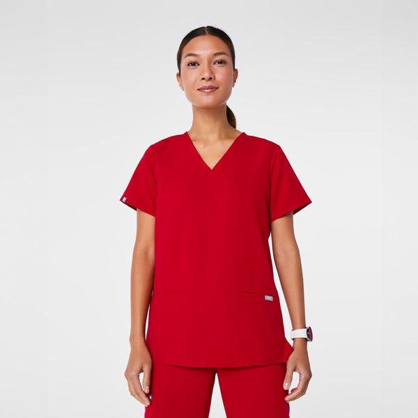 women's Winning Red Casma - Three-Pocket Scrub Top‚Ñ¢