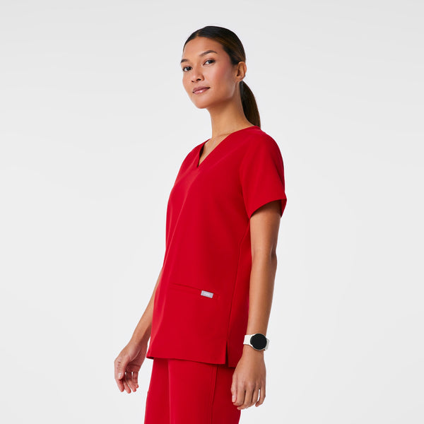 women's Winning Red Casma - Three-Pocket Scrub Top‚Ñ¢