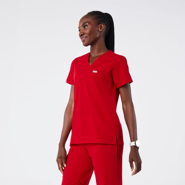 women's Winning Red Catarina - One-Pocket Scrub Top‚Ñ¢