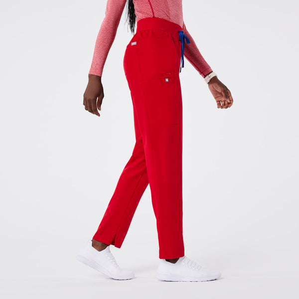 women's Winning Red Mayfair High Waisted - Petite Skinny Tapered Scrub Pant