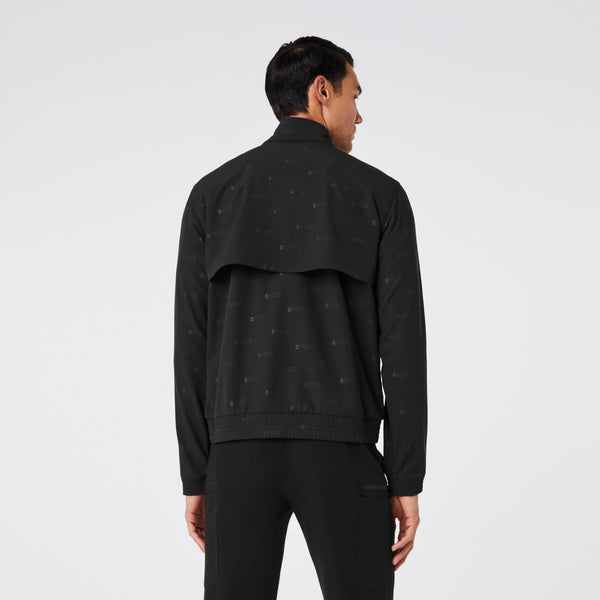 men's Black On-Shift Embossed - Scrub Jacket‚Ñ¢