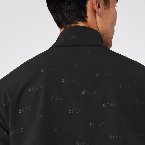 men's Black On-Shift Embossed - Scrub Jacket‚Ñ¢