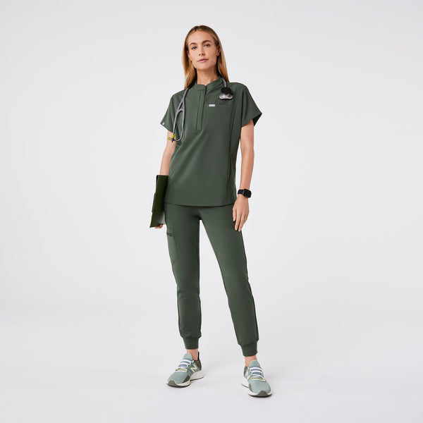 women's Moss Montex - Mock Neck Scrub Top