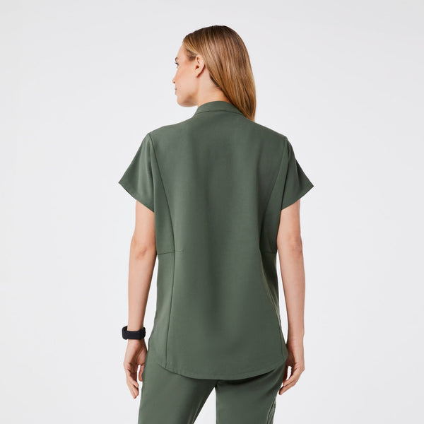 women's Moss Montex - Mock Neck Scrub Top