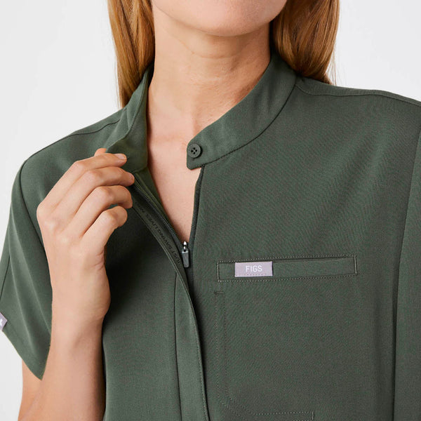 women's Moss Montex - Mock Neck Scrub Top