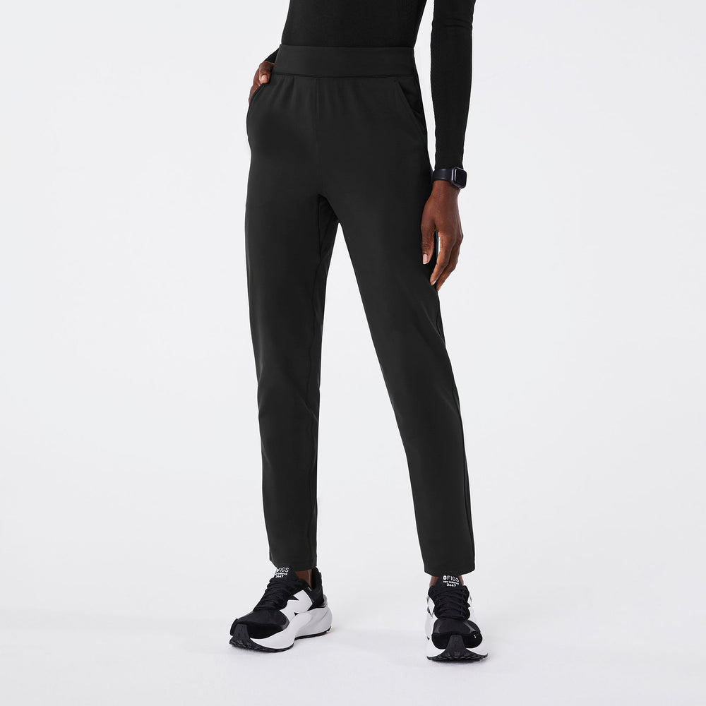 women's Black High Waisted ContourKnit Scrub Pant‚Ñ¢
