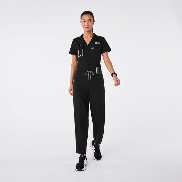 women's Black High Waisted Sheridan - Relaxed Barrel Scrub Pant