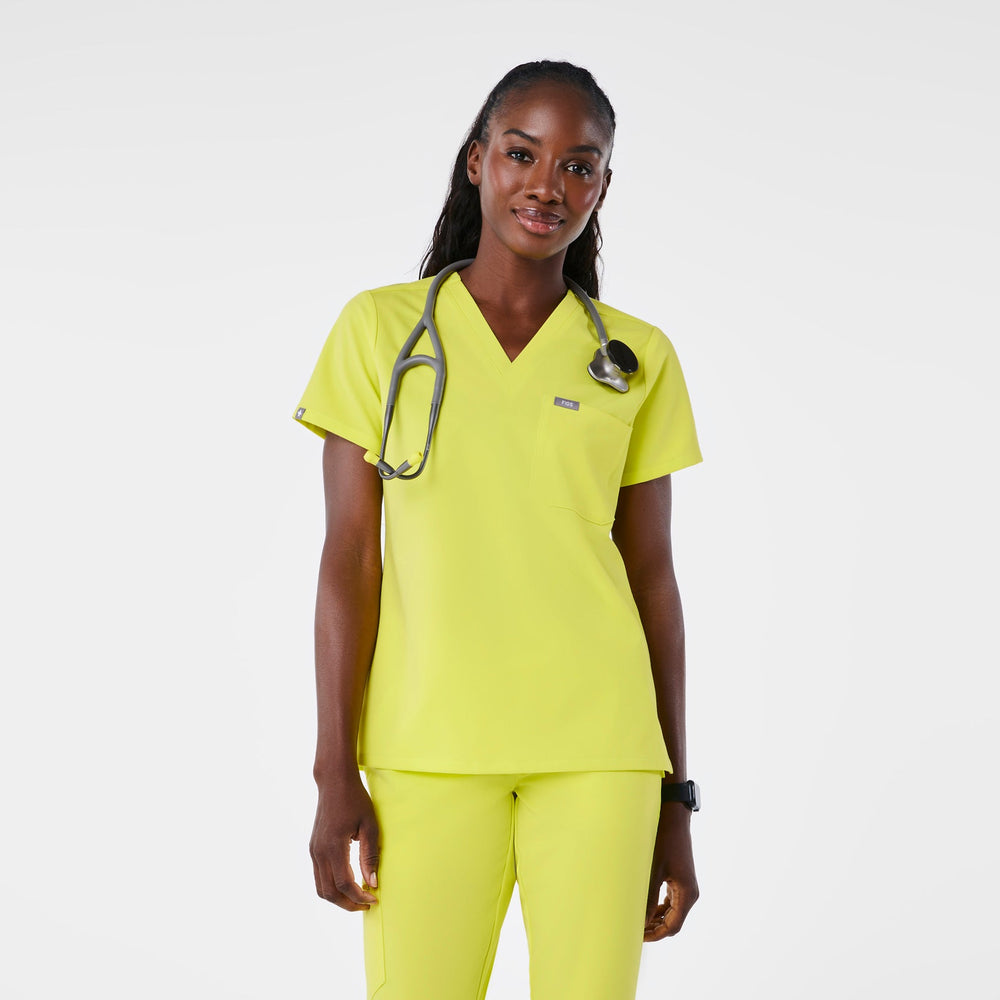 women's Serving Lime Catarina Petite - One-Pocket Scrub Top‚Ñ¢